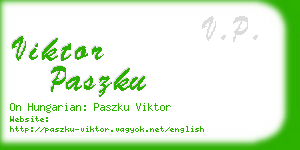 viktor paszku business card